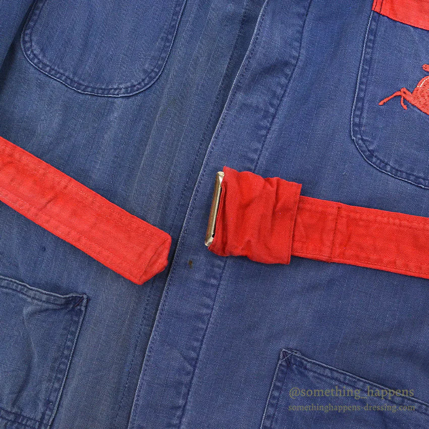 1940's Lee MOBIL PEGASUS EMBROIDERY HBT SHOP COAT TWO-TONE ... 42