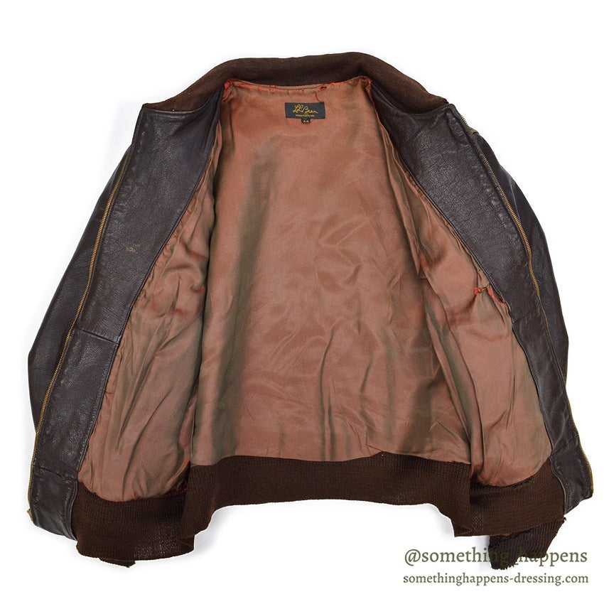 1950's~ LLBEAN GOAT SKIN LEATHER JACKET ... 44