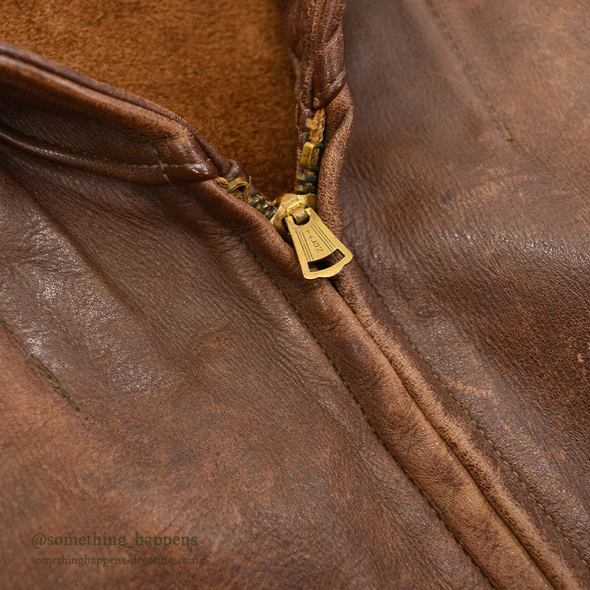 1930's HORSEHIDE BROWN LEATHER COSSACK JACKET ...