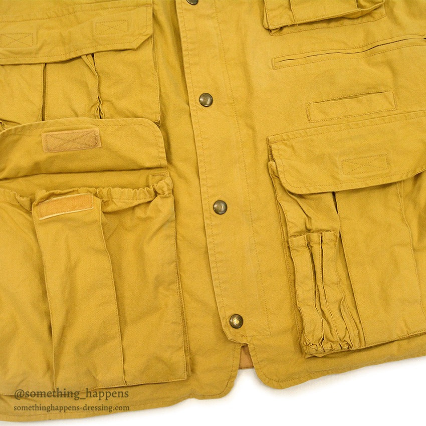 1980's BANANA REPUBLIC PHOTO JOURNALIST VEST MUSTARD ... L
