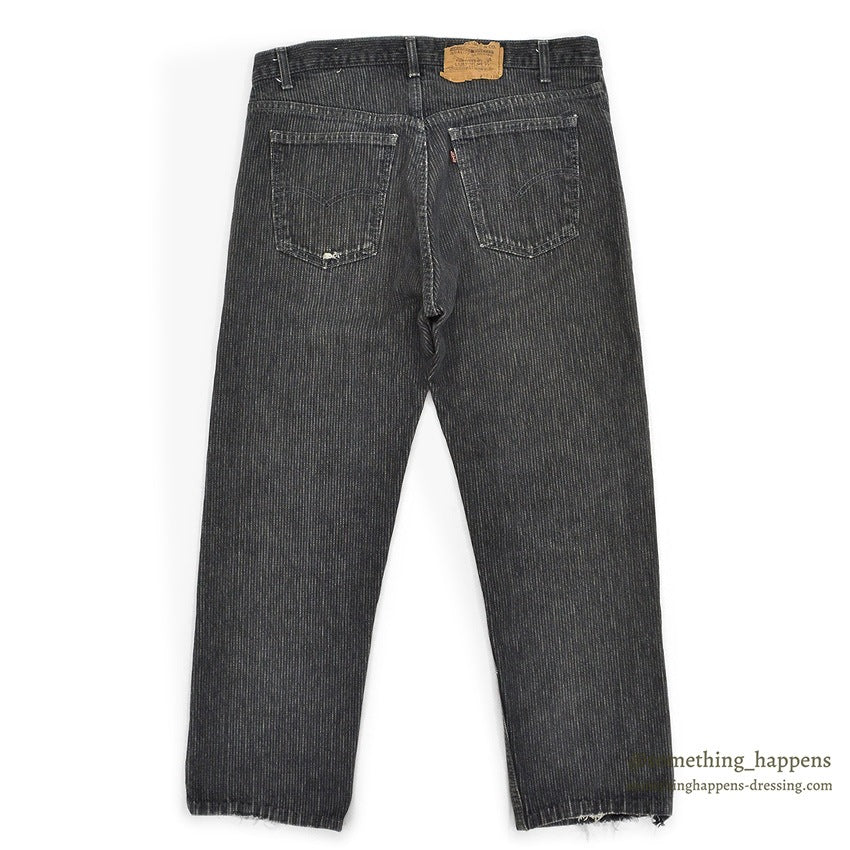 1980's Levi's 505 BLACK STRIPE DENIM PANTS... W36/L28