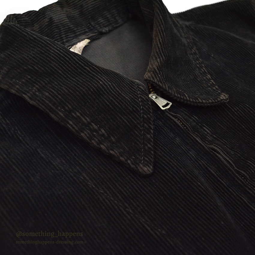 1930's UNKNOWN BLACK CORDUROY SPORT JACKET RARE...