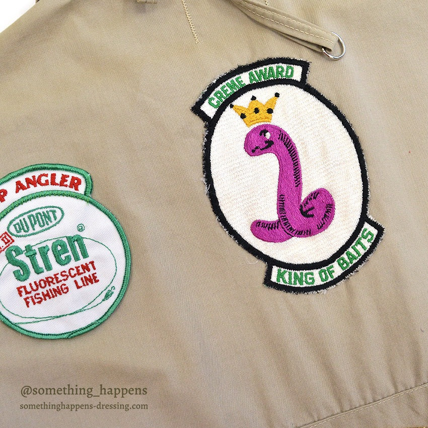 1960's~ HUDSON BAY HERTER'S BASS ANGLER COLLECTIBLE PATCHED JACKET ...