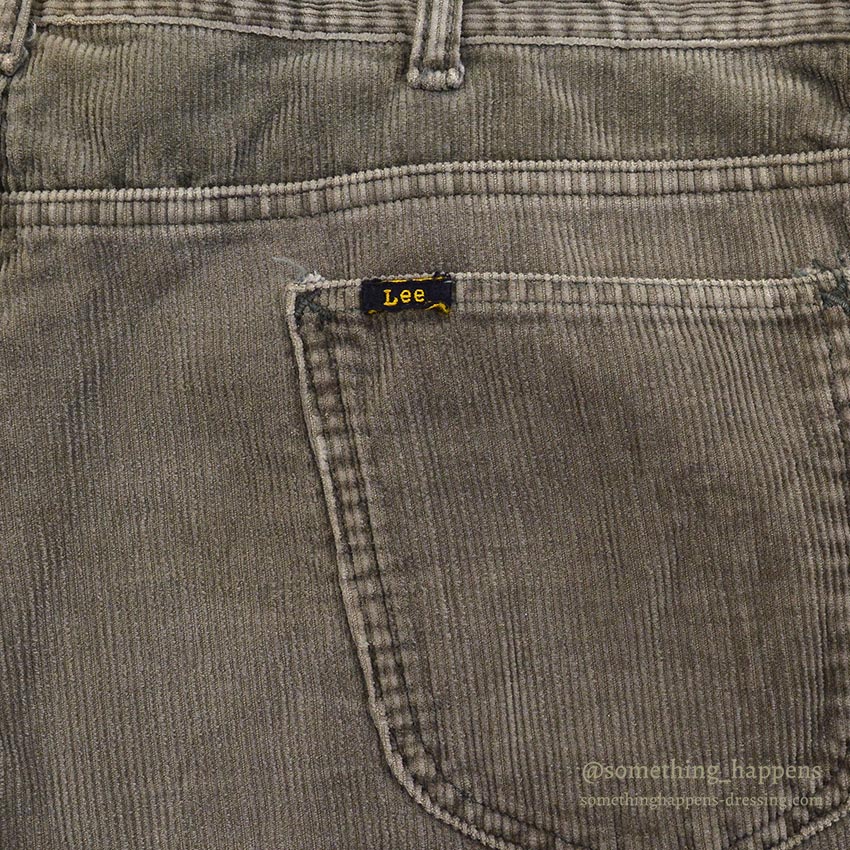 1960's Lee Leens CORDUROY PANTS / TAPERED LEG ... W36/L29