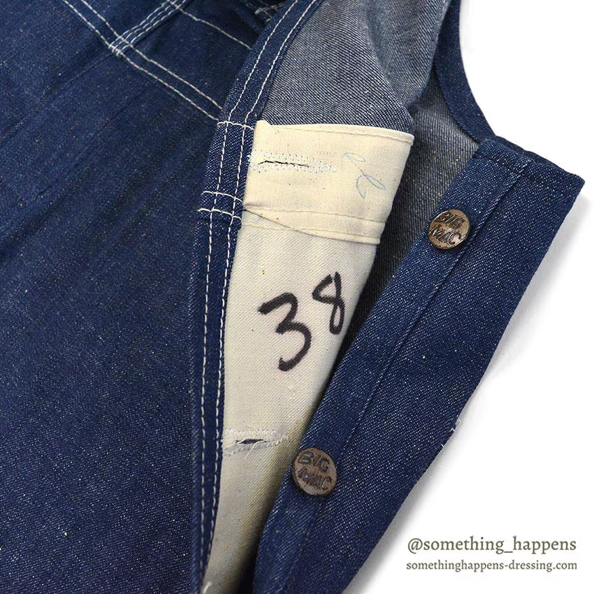~1970's DEADSTOCK BIG MAC DENIM OVERALL... W38/L30