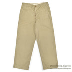 1950's U.S.ARMY TROUSERS, COTTON, KHAKI 1945 ... W34/L29