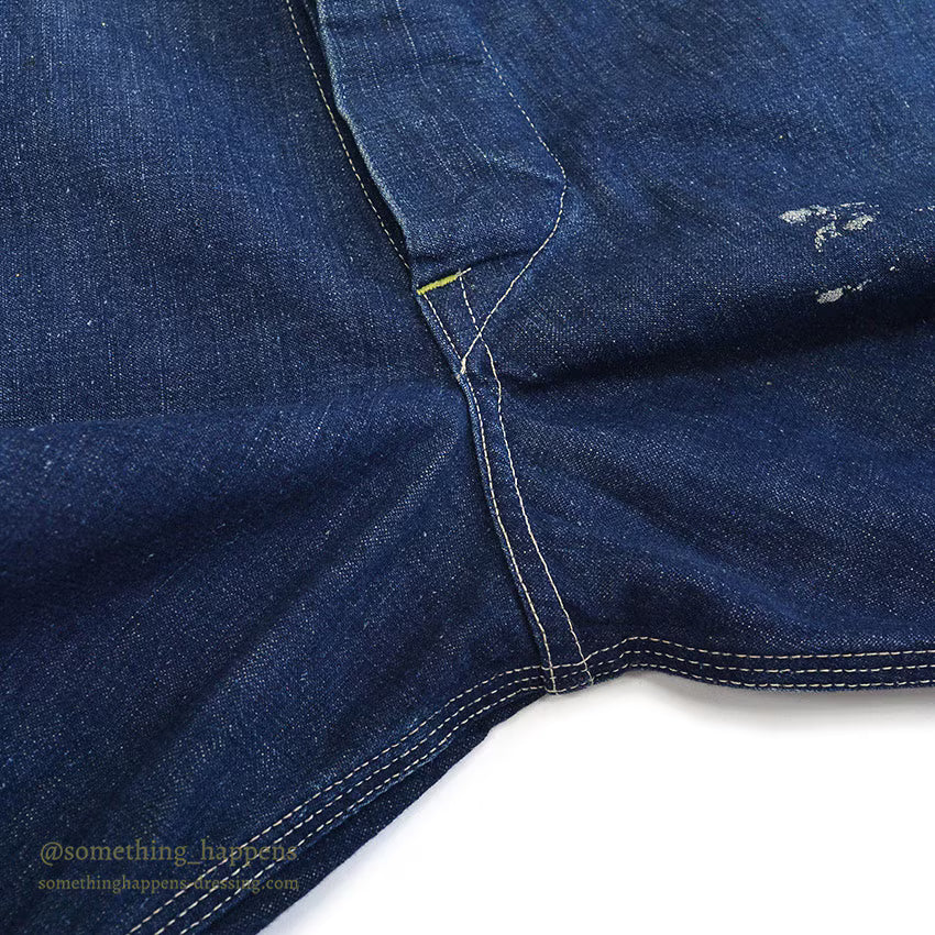 1930's~ WARDS PIONEER DENIM OVERALL / VERY DARK ... W37/L26