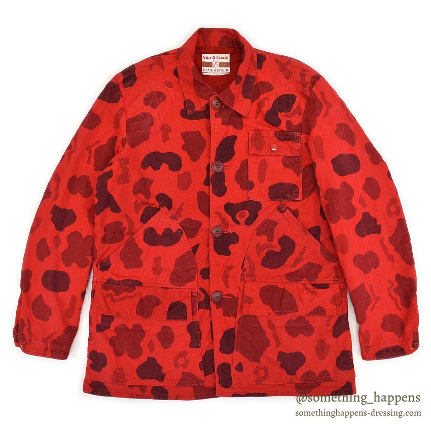 1960's~ VIST-O-FLAGE RED DUCK HUNTER CAMO JACKET...
