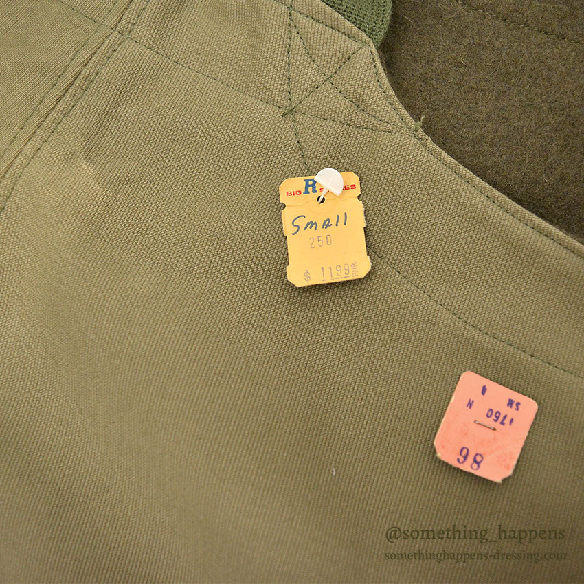 ~1950's DEADSTOCK USNAVY N-1 DECK BIB OVERALL ... SMALL