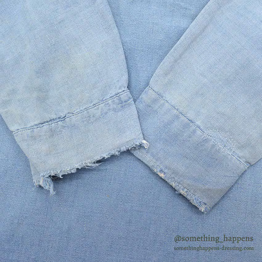 1930's HERCULES PULLOVER CHAMBRAY SHIRT / MISSING CHIN STRAP ...