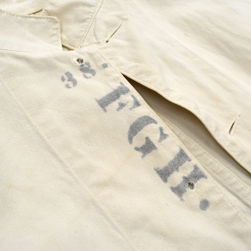 ~1920s US Navy Off-white Work Jacket - Rare...