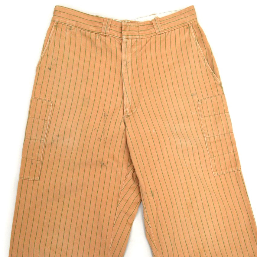 〜60's LANKFORDS コカコーラストライプ HBT ワークパンツ... 実寸W31×L30