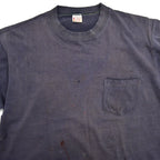 60's TOWNCRAFT Penneys Pocket T-shirt, Eggplant Navy Blue... L