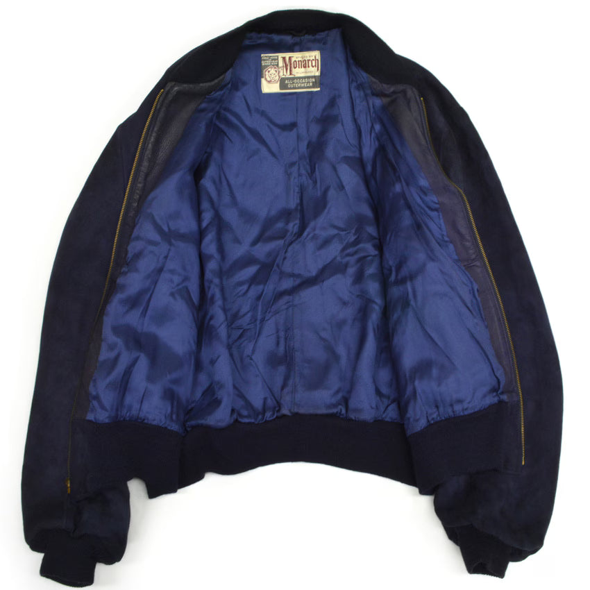 50's 'Monarch' Blue Nubuck Leather Jacket...