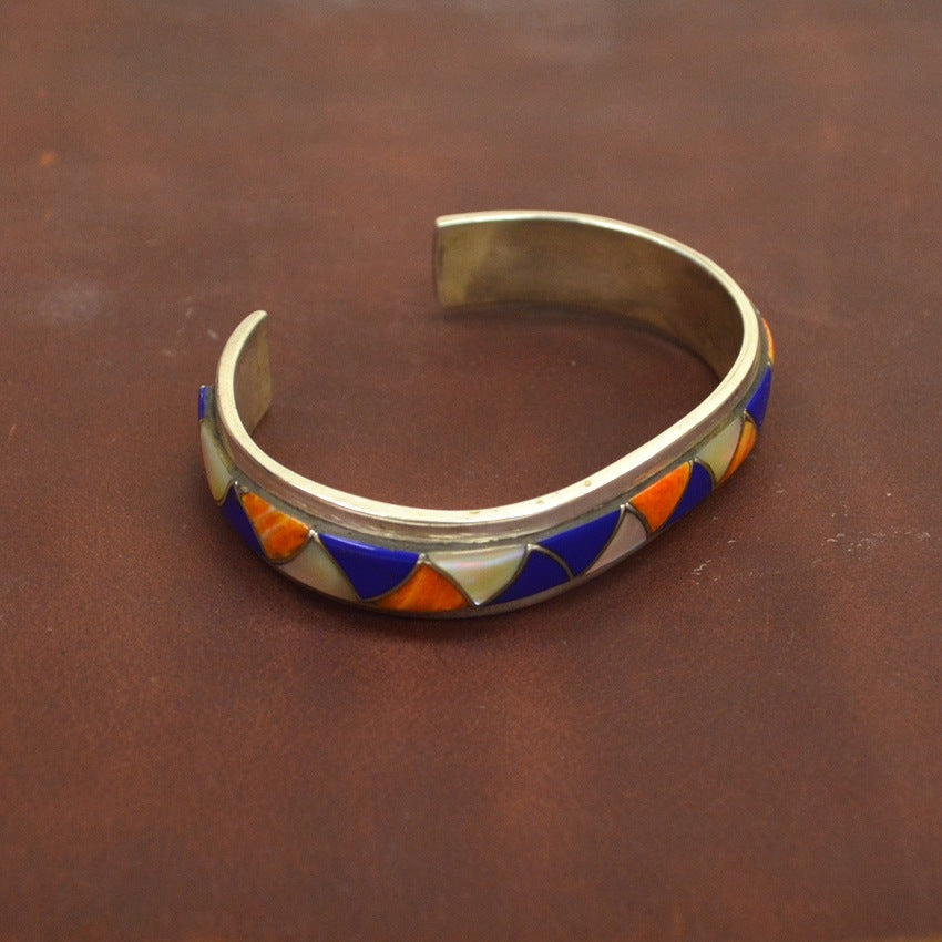 ZUNI ' ORLINDA NATEWA ' チャンネルインレイ Silver Bangle ...