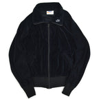 70's NIKE ALL BLACK VELOR TRACK JACKET... L