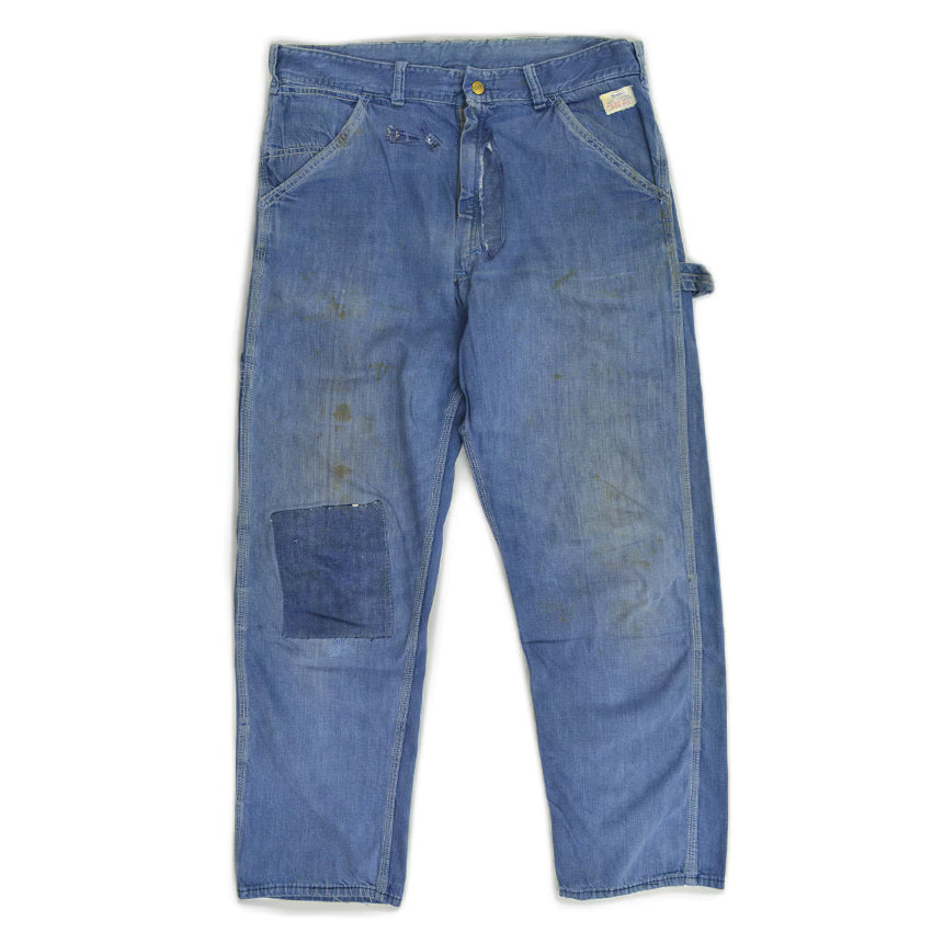 60's Sears VATDYED Denim Painter Pants... W33 x L29