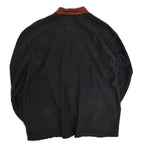 70s-style Kung Fu shirt, black cotton...