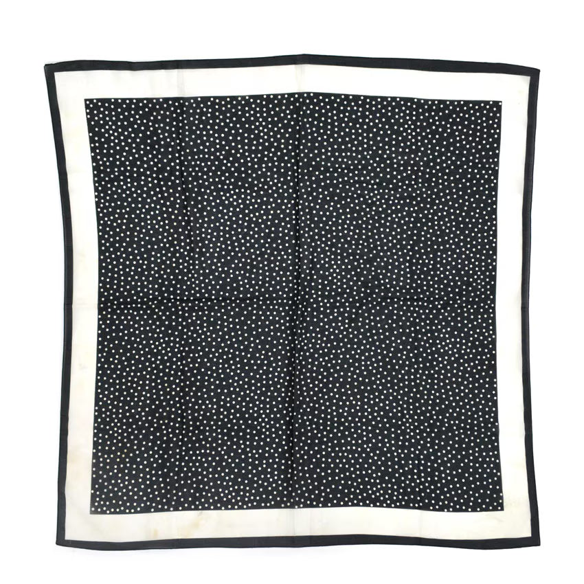 Old Polka Dots Black and White Scarf...
