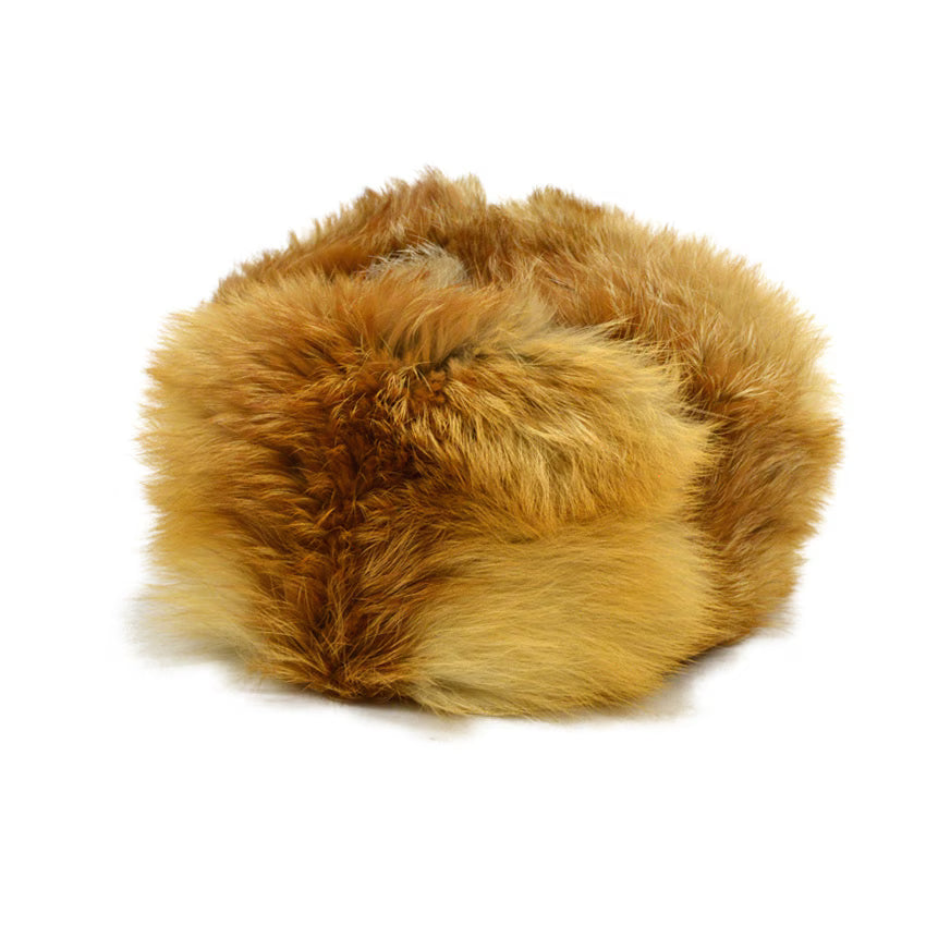 ~70's Gold Fur Hat ... 58cm