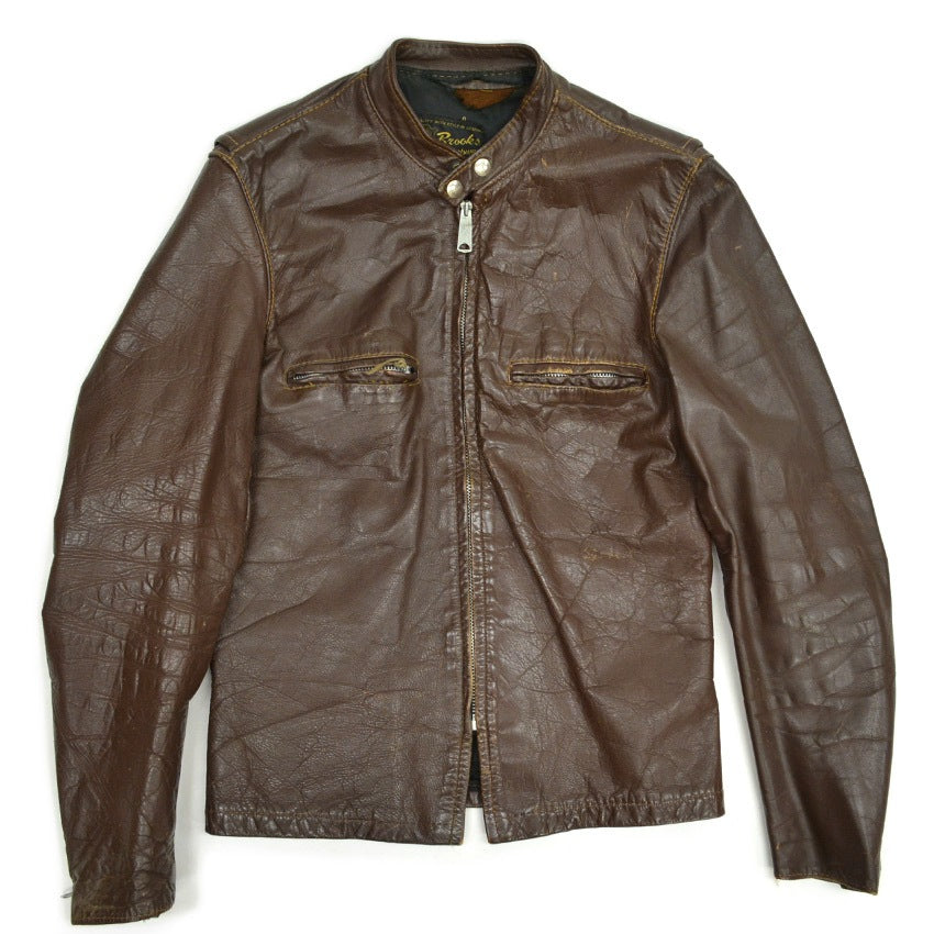 60's BROOKS 'Cafe Racer' SINGLE RIDERS BROWN... 38