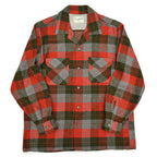 50's Cranbrook Red×Green wool check shirts...M