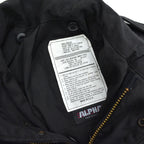90's ALPHA M-65 BLACK ALL COTTON... SR