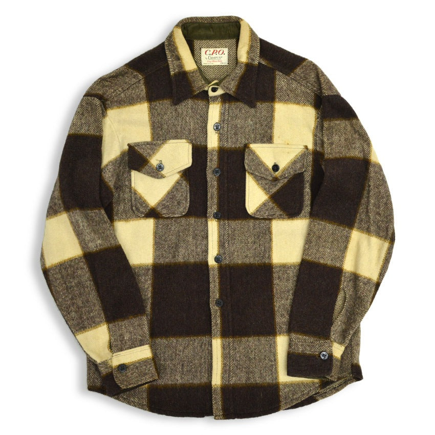60's Deadstock CPO by CAMPUS Wool Shirt ... M