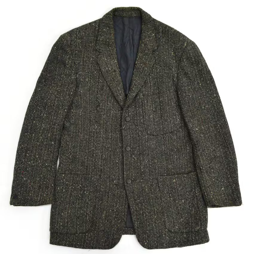 1950s University Town Salt and Pepper Wool Tailored Jacket...