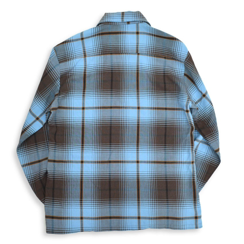 60's~ BRENT PLAID RAYON SHIRTS...M