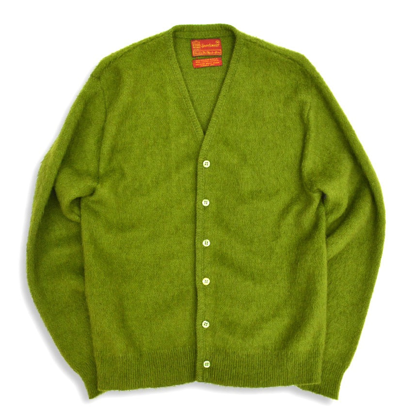 60's Sears Matcha Mohair Cardigan... M Mint