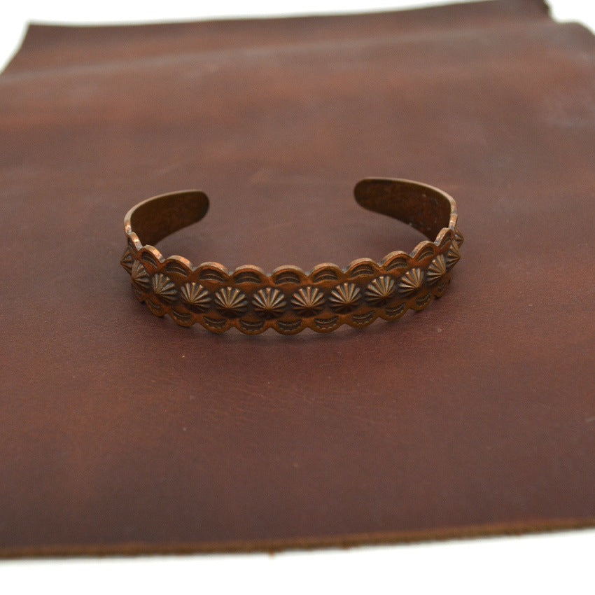 Circa 1930's~ Navajo Fred Harvey Style Copper Bangle... 1