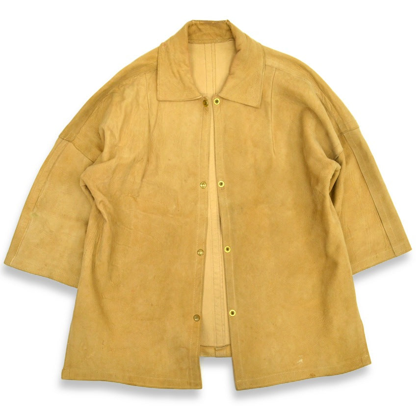 60s-style deerskin jacket with happi coat sleeves...