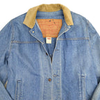 80's Levi's 'Oversized Patch' Denim Coat... S