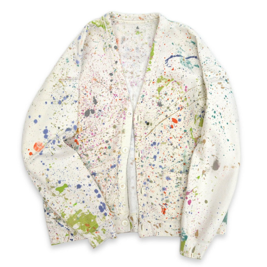〜80's High sense of beauty Hand Painted Cotton Cardigan ...