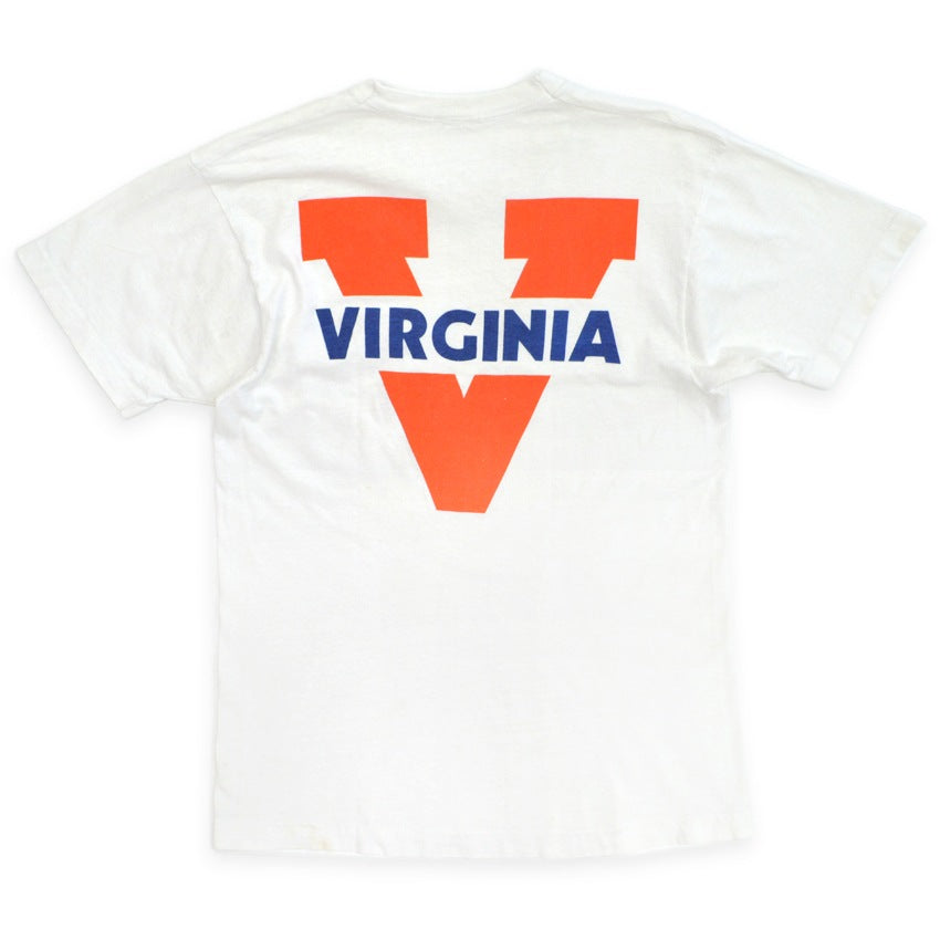 80s-era University of Virginia logo print pocket T-shirt...