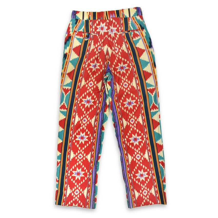 ~70's Steve Petix 'Native Pattern' Cotton Slacks...