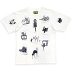 90's YOUR HEAD GOES HERE Cat Graphic T-Shirt ... L