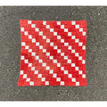Old Handmade Patchwork Quilt Red & White...52cm×52cm