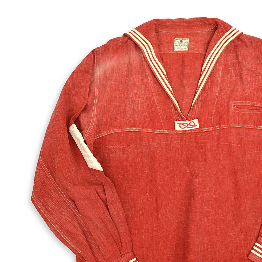 20's Nayvee MIDDIWEAR Red Chambray Sailor Jacket...
