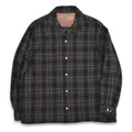50's~ Ombre Check WOOL & RAYON Blend Shirts...