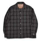 50's~ Ombre Check WOOL & RAYON Blend Shirts...