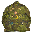 60's VIETNAM TOUR JACKET (Vietnamese Tour Jacket) Camouflage Squadron Embroidery... about M
