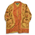 90's ORVIS Indian Cotton Embroidered Jacket with Fish Buttons... M