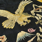 1940s- JAPAN SOUVENIR JACKET (Sukajan) with double-sided patch pockets and TOYO zipper...