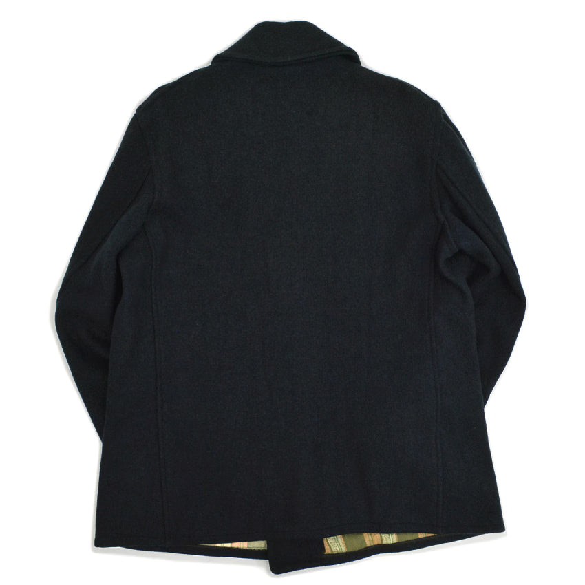 ~40's Julmor Black Wool Double Breasted Coat...