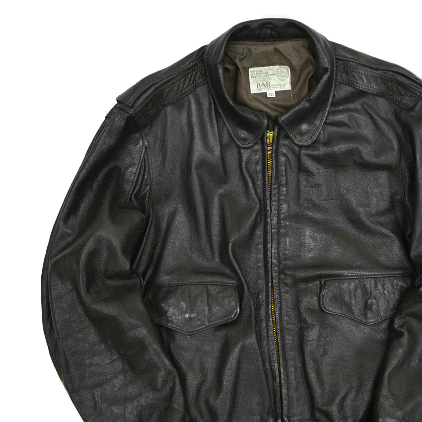 1980's USBP OFFICIAL LEATHER JACKET...42L
