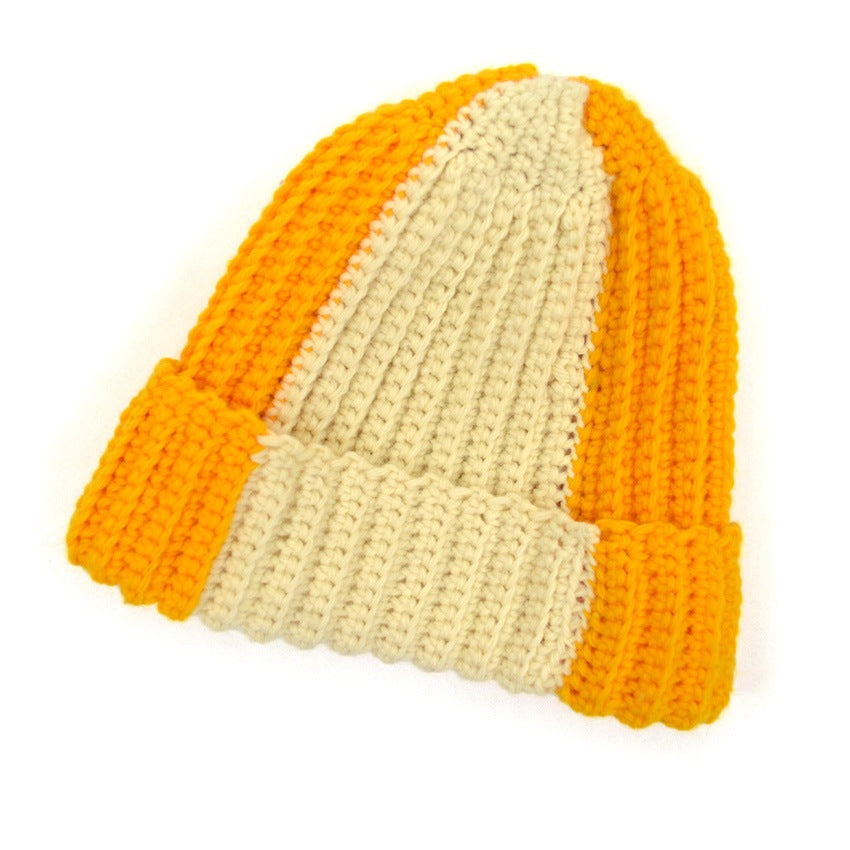 ~1960's OLD TWO TONE WOOL KNIT CAP...