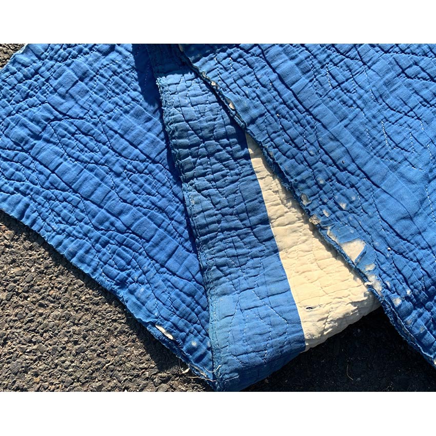 Circa 1920's Antique Fly Foot Pattern Patchwork Quilt...