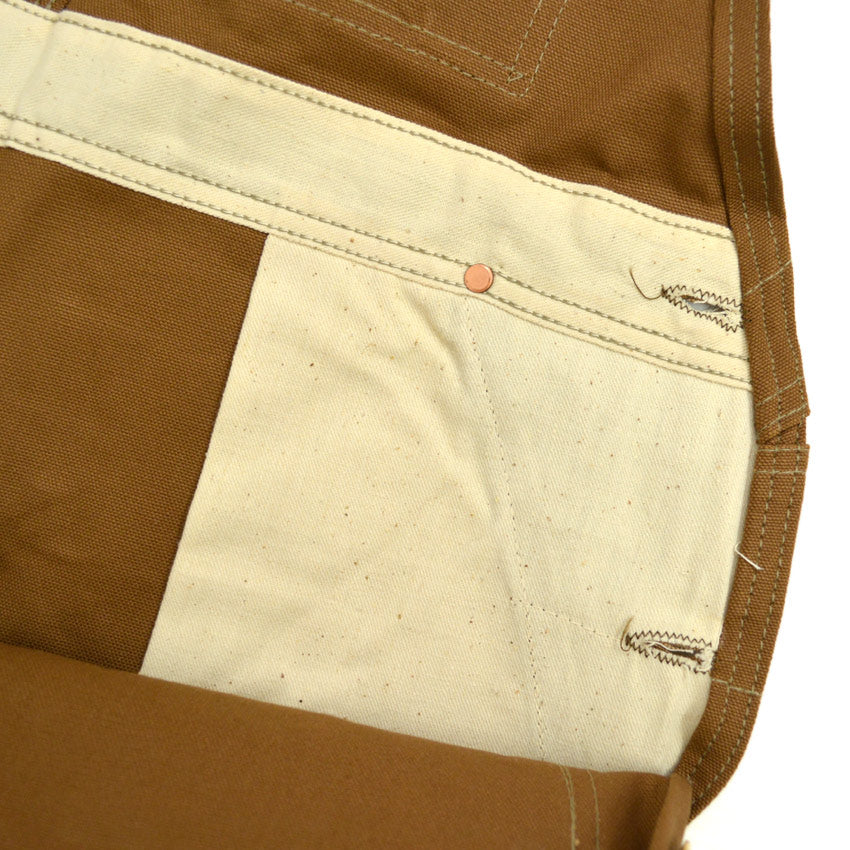 1970's DEADSTOCK CARHARTT BROWN DUCK DOUBLE KNEE OVERALL... W36 L28